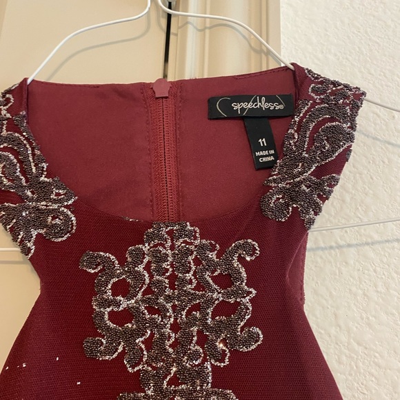 David’s Bridal Halter Top Bridesmaid Dress with Beading Details - Picture 5 of 6